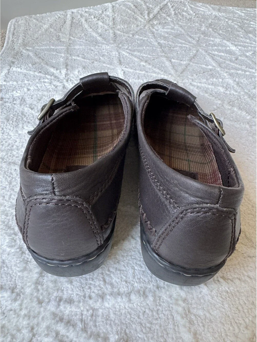 Eastland Tess Mary Jane Women’s Brown Leather T-Strap Loafers Size 8M